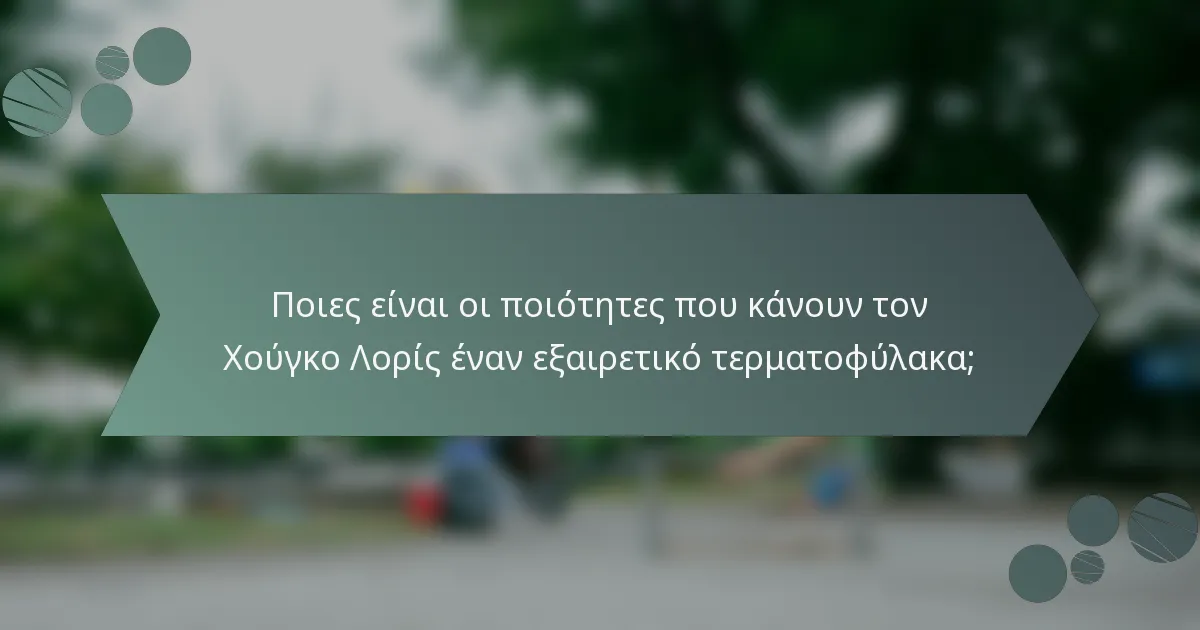 Ποιες είναι οι ποιότητες που κάνουν τον Χούγκο Λορίς έναν εξαιρετικό τερματοφύλακα;